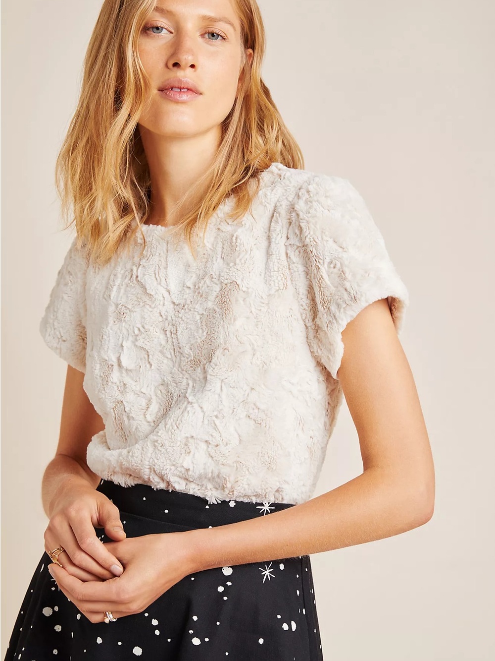 Anthropologie Fluffy Sweater Tee